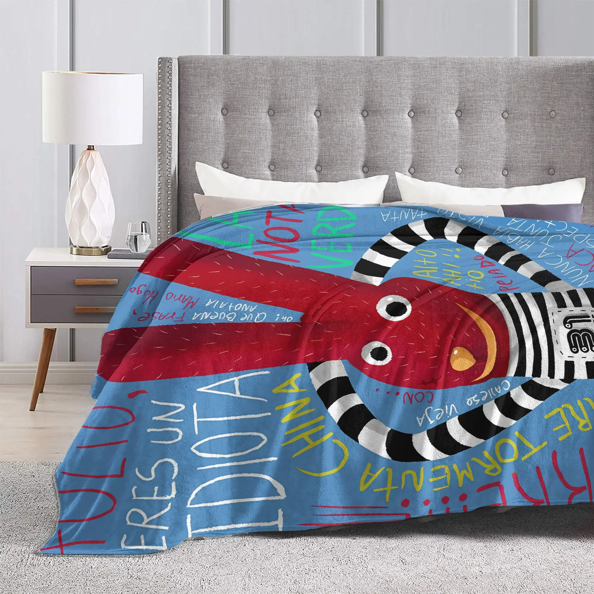 31 دقيقة خوان كارلوس بودوك الفانيلا بطانية الشتاء الدافئة الفراش يلقي للأطفال الكبار غرفة نوم المفرش أريكة غطاء سرير