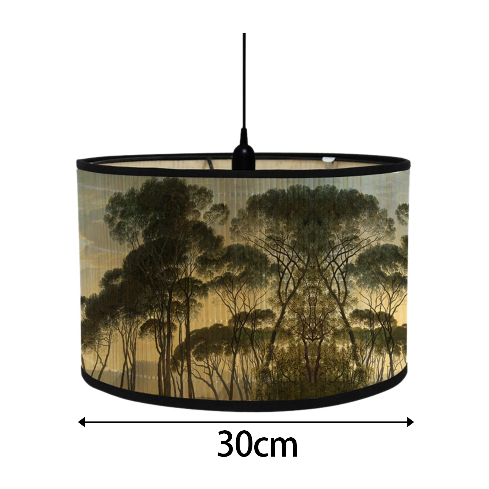 Imagem -06 - Flower Printing Lamp Shade Lamp Cover For Chandelier Estilo Japonês Estilo Retro Drum Print Home Decor E26 E27