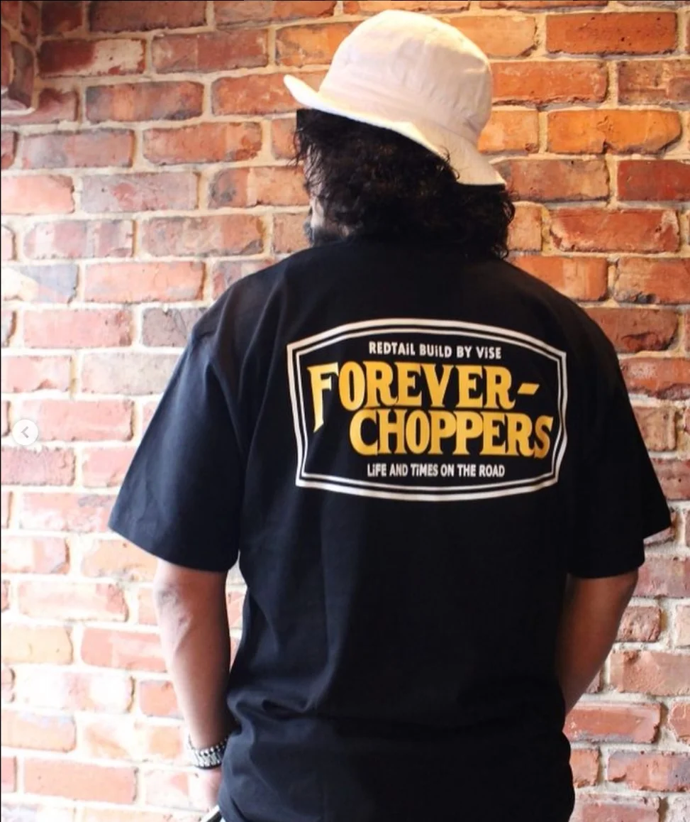 New FOREVE 2026 RCHOPPER Summer Cotton Motorcycle Retro Japanese Street Skateboard Neutral T-shirt Both of Men and Women