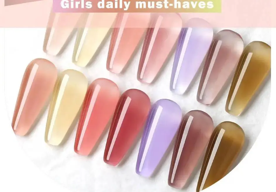 Clou Beaute Transparenter Französischer HEMA TPO FREIER Gel-Nagellack Durchscheinend Nude Rosa Rot Jelly Milchig Weißer Lack Farbige Nagelkunst – Detail 2