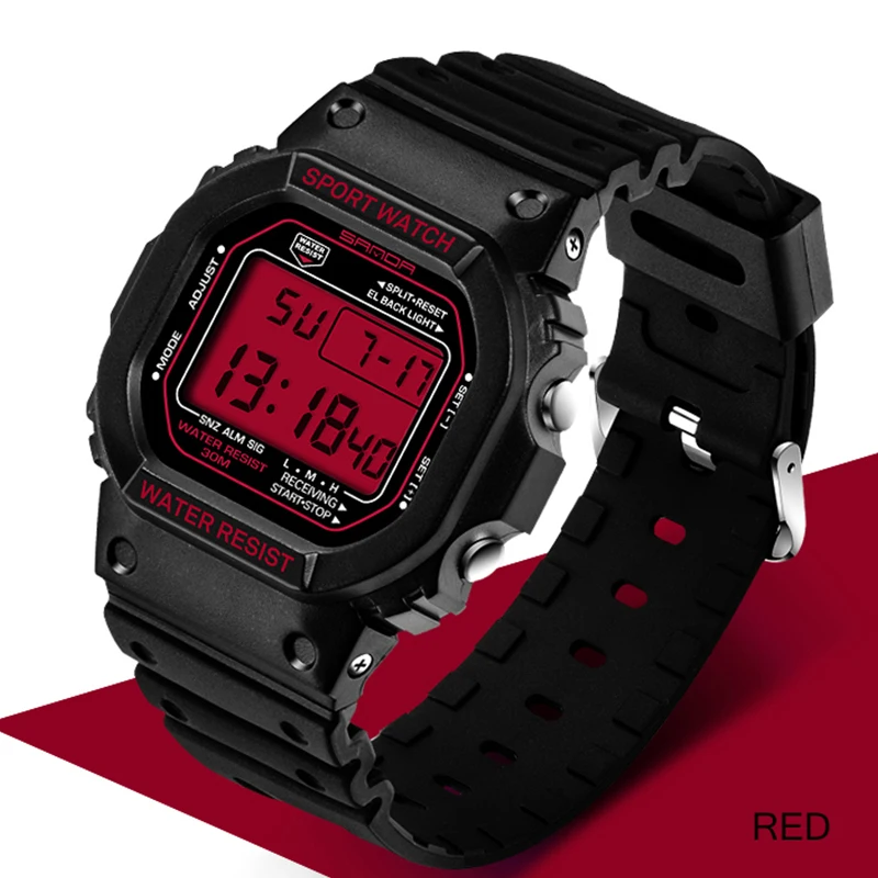 SANDA 329 G‑Style Men's Military Sports Wristwatch, LED Digital Watch, Waterproof For Outdoor Daily Use