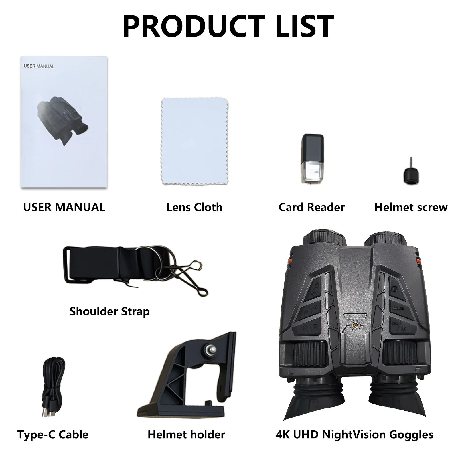 NVC800 WIFI مناظير للرؤية الليلية بالأشعة تحت الحمراء مثبتة على الرأس 4K UHD كاميرا تلسكوب رقمية للصيد والتخييم مع تكبير 16X 48MP #3