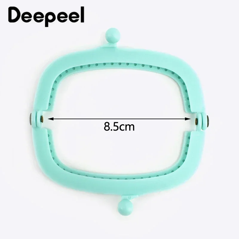 5/10Pcs Deepeel 8.5cm Colored Plastic Bag Handle Resin Purse Frame Kiss Clasp Brackets DIY Handmade Sewing Bags Accessories