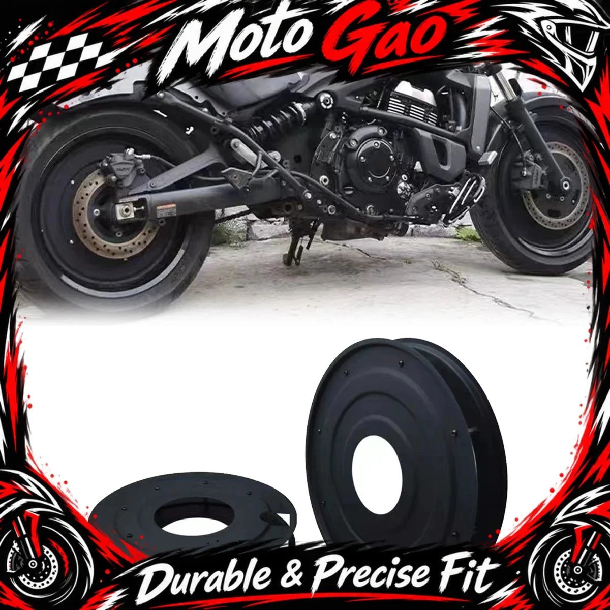 Motorcycle closed wheel hub cover metal decorative cover tire guard suitable for Kawasaki Vulcan S650 Vulcans 650 VN650
