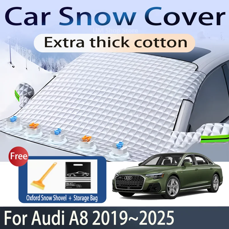 Car Cover For Audi A8 2019~2025 2022 2024 Front Windshield Snow Ice Shield Protector Window Shade Cover Exterior Accessories