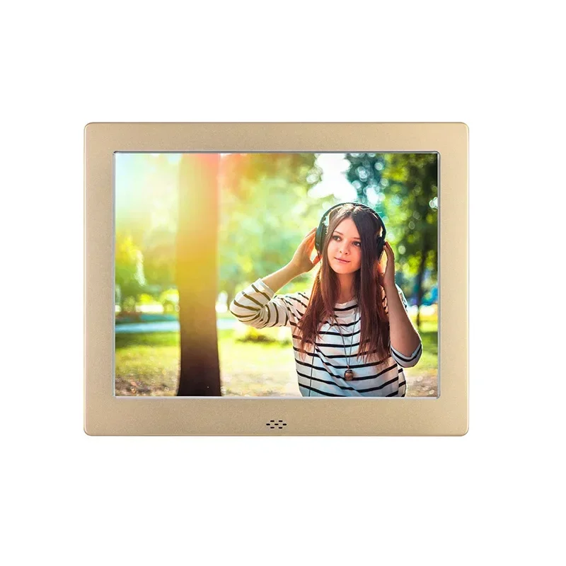 8 inch metal electronic photo frame, home electronic album high definition digital photo frame table creative
