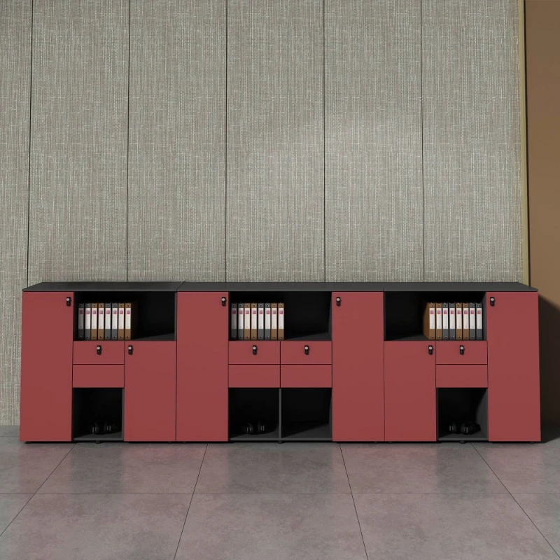 modern simple filing cabinets Office wooden color password lock locker partition file cabinet aktenschrank Organizer furniture