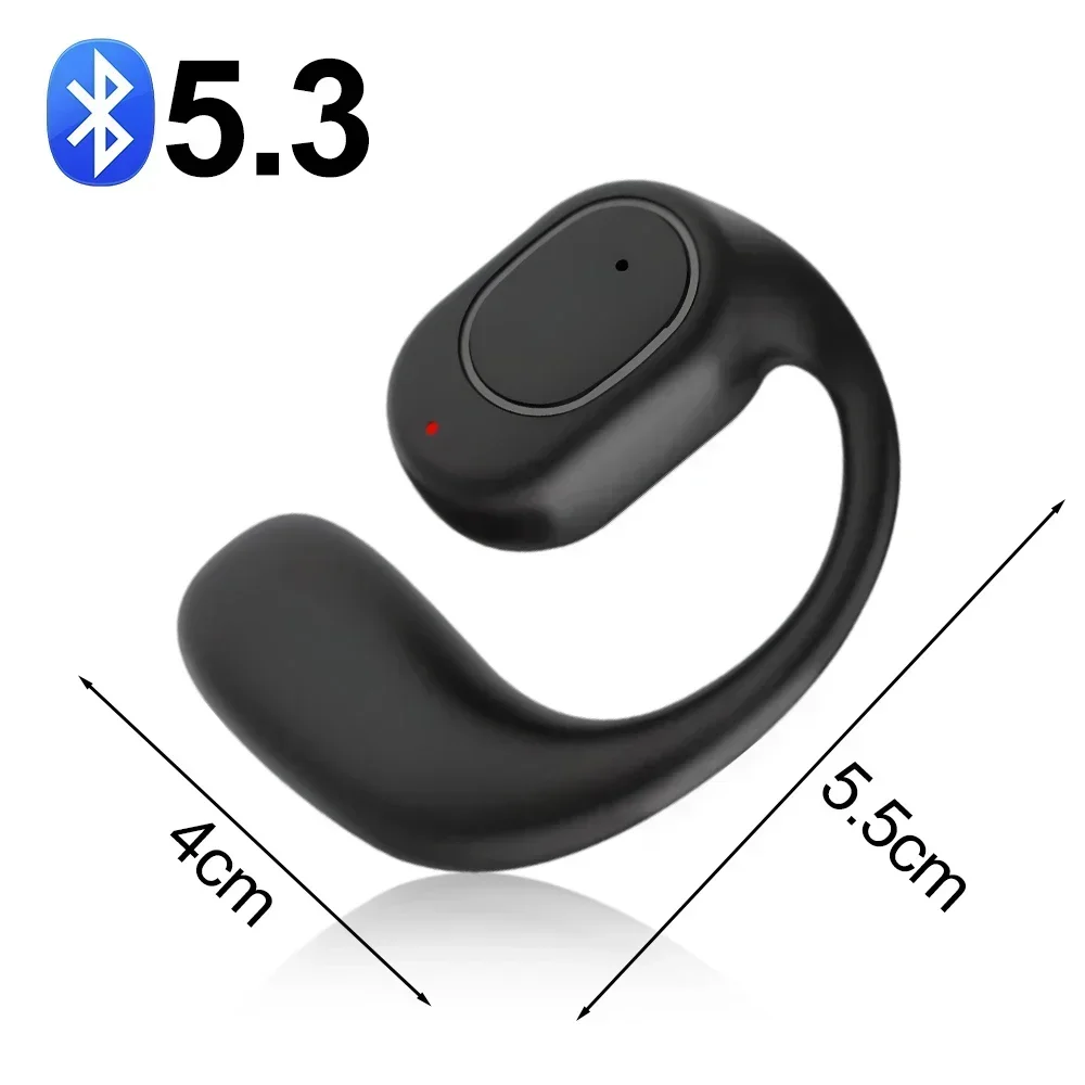 LED Display Wireless Bluetooth 5.3 Earphones Lightweight Headphone HiFi Stereo Noise Reduction Ear-Hook Sports Calling Headset_voghion.com