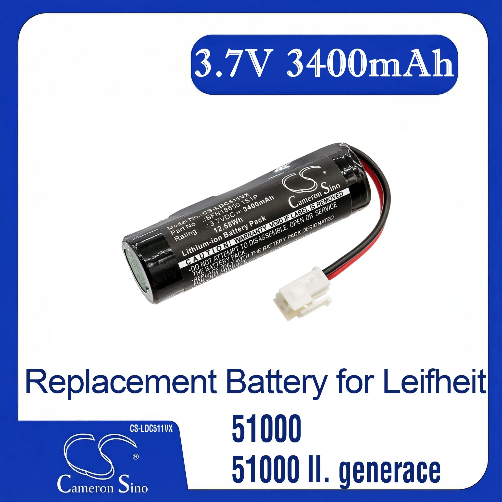 Batería de repuesto para Leifheit Dry&Clean 51000, Dry&Clean 51002, Dry&Clean 51113, Dry&Clean 51114, 51000...(3.7V, 3400mAh)
