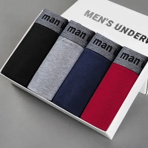 Men's Cotton Underwear Boxers Pack of 4 FARDLY