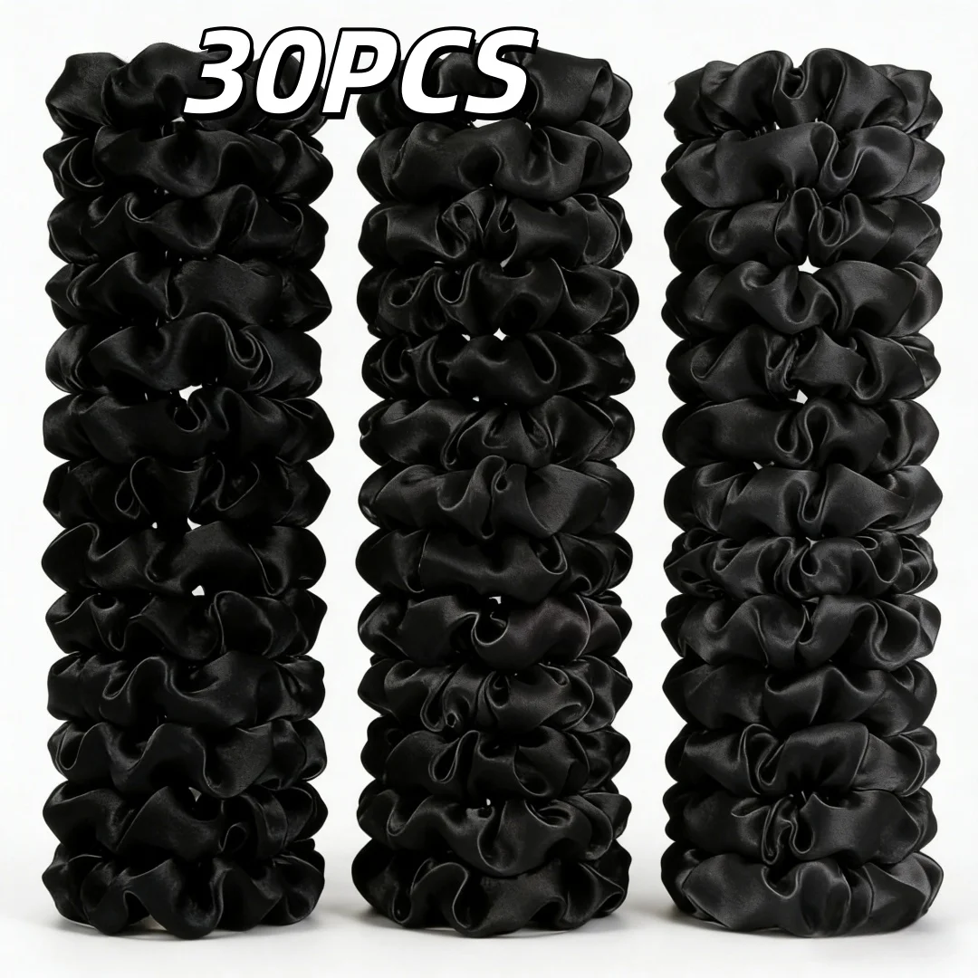 Satin Scrunchies Bulk Set (100 Colors, 6.5cm)
