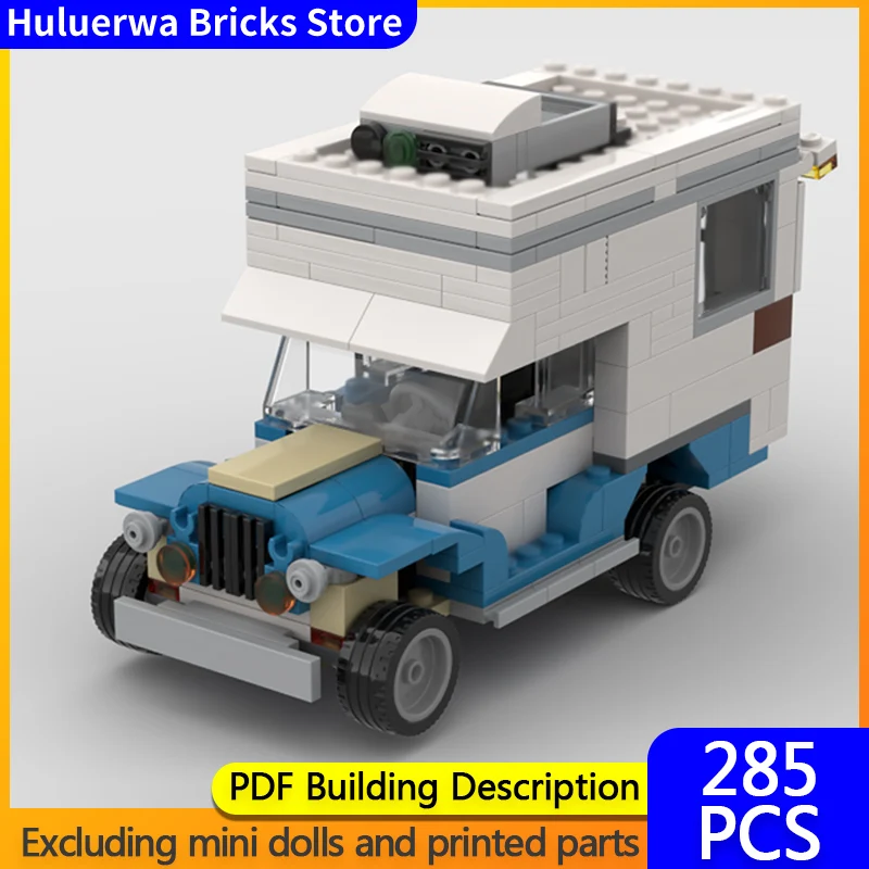 

Модель скоростного гоночного автомобиля MOC, строительные кирпичи, винтажный кемпер, фургон, модульная технология, детские праздничные подарки, сборные игрушки, костюм