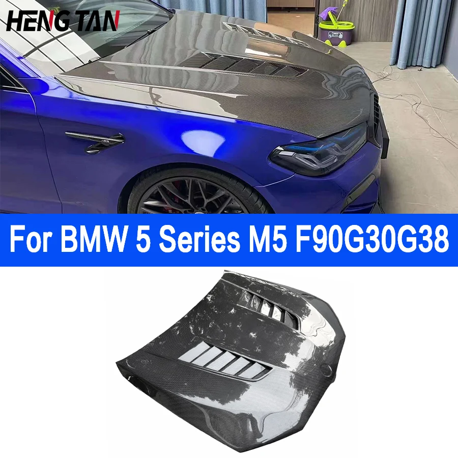 

For BMW 5 Series M5 F90 G30 G38 530 540i Carbon fiber engine Hood cover carbon fiber cover engine cover Replace the installation