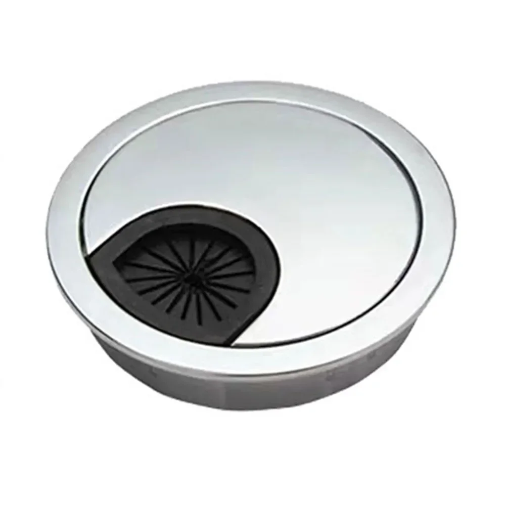 Computer Desk Cable Hole Cover 50mm 60mm 80mm Desk Metal Grommet Table Cable Tidy Wire Hole Cover Home Hardware Parts