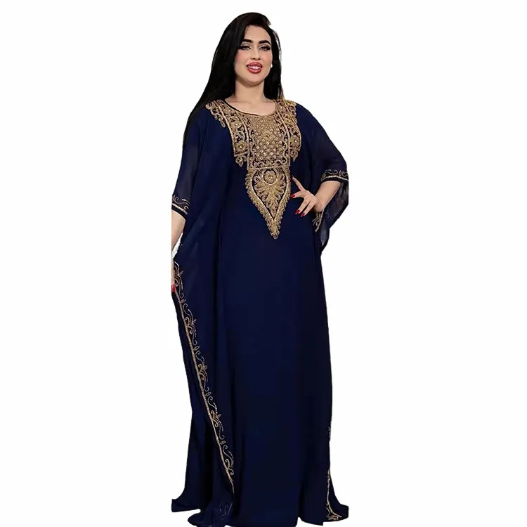 Vestido f plus size com bordados de renda, estilo Dubai, para eventos internacionais ricanos, roupa étnica e,...