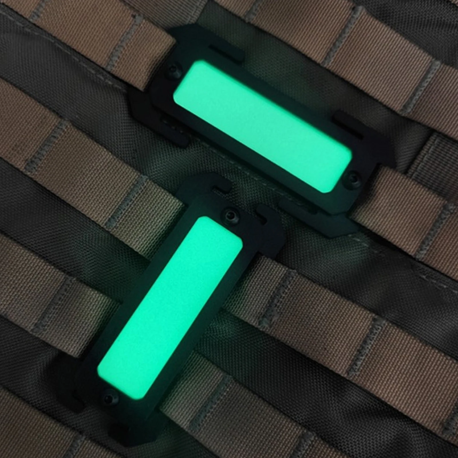 Glow in the Dark Reflective Patches Lightweight Molle Notch Fasteners for Vests Patch Panels Backpacks & Outdoor EDC