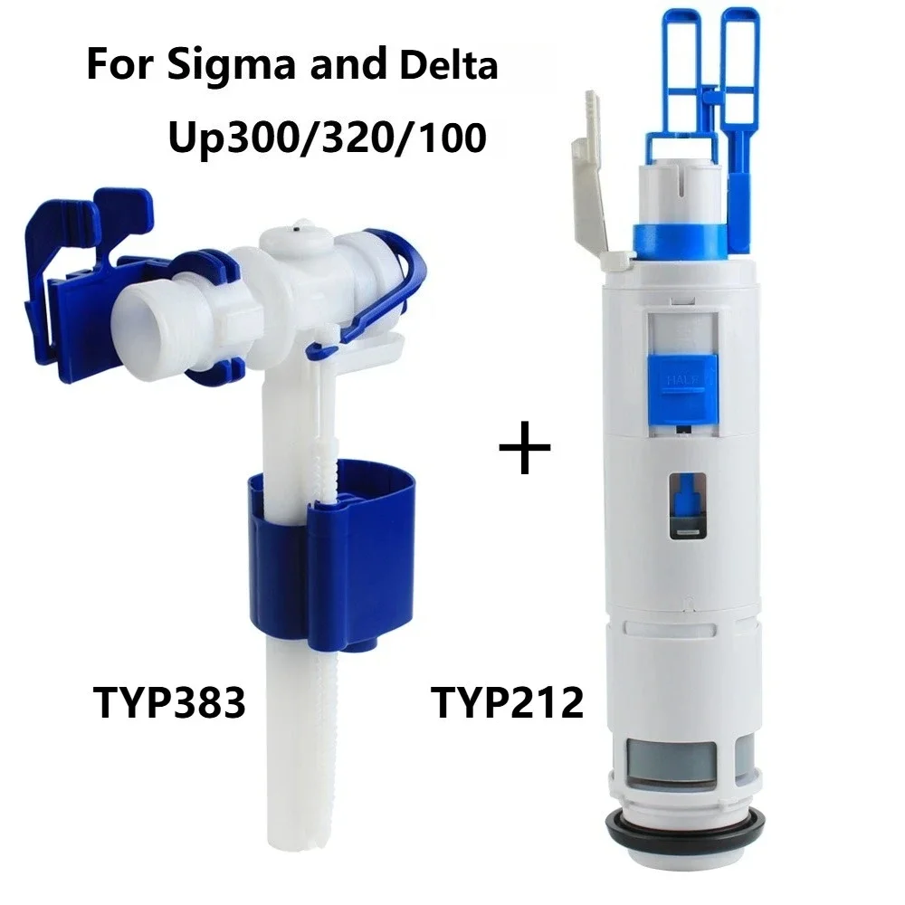 Toilet Fill Valve Flushing Valve Sets Typ383 Typ212 Compatible with Geberi-t Sigma Concealed Cistern UP300 320 700 UP182 Geberi