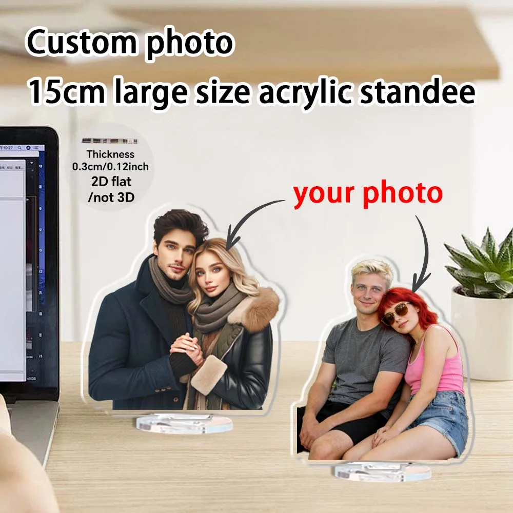 1pc/3pcs Customized Acrylic Stand Photo Desktop Ornaments, Custom Family and Friends Star Cartoon Character Pictures