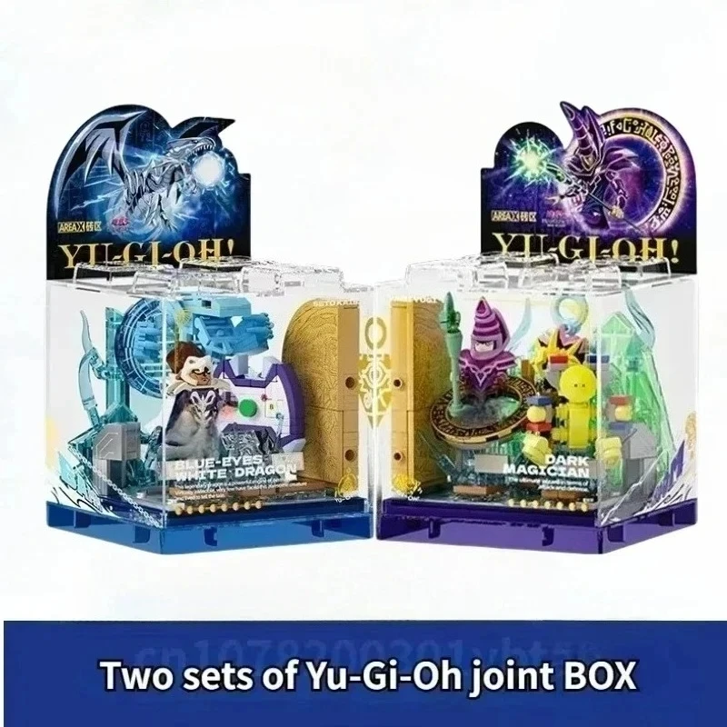 AREAX Yu Gi Oh Serie di blocchi di costruzione Yugi Muto Sky Castle Showdown Modello di giunzione Ornamenti giocattolo Regali di raccolta