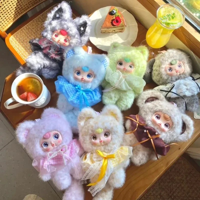 

Original Yumi Fluffy Heartbeat Plan Series Blind Box Desktop Ornament Toy Bag Pendant Doll 180° Rotate Eye Mystery Box Girl Gift