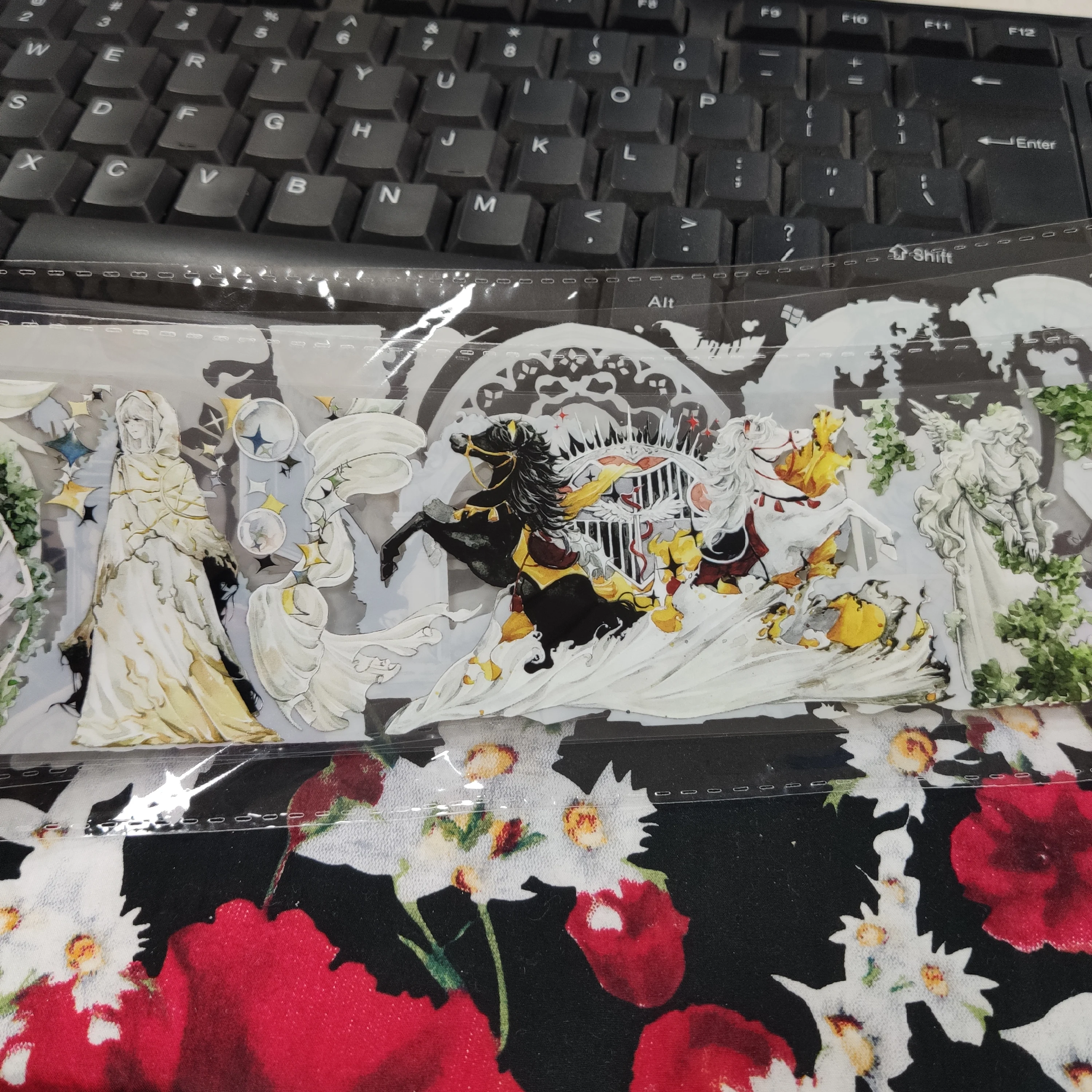 5.29 Stock Clear - 1 Loop Flower Girl Washi Shiny PET Tape