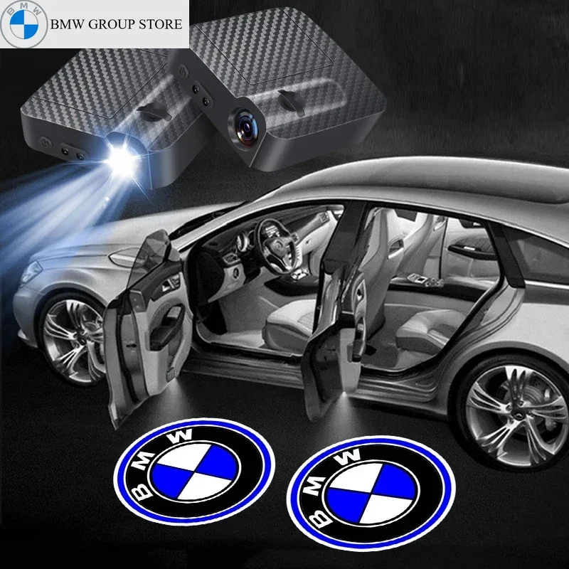 BMW GROUP 2Pcs BMW Carbon Fiber Adhesive Car Welcome Light For BMW G20 E92 M5 E46 E85 E60 F10 E39 F30 E36 F20 E87 E90 E70 X3 X5