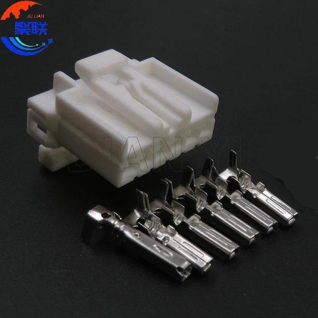 Auto 6pin plug 174923-1 368502-1 sensor wiring unsealed connector with terminals