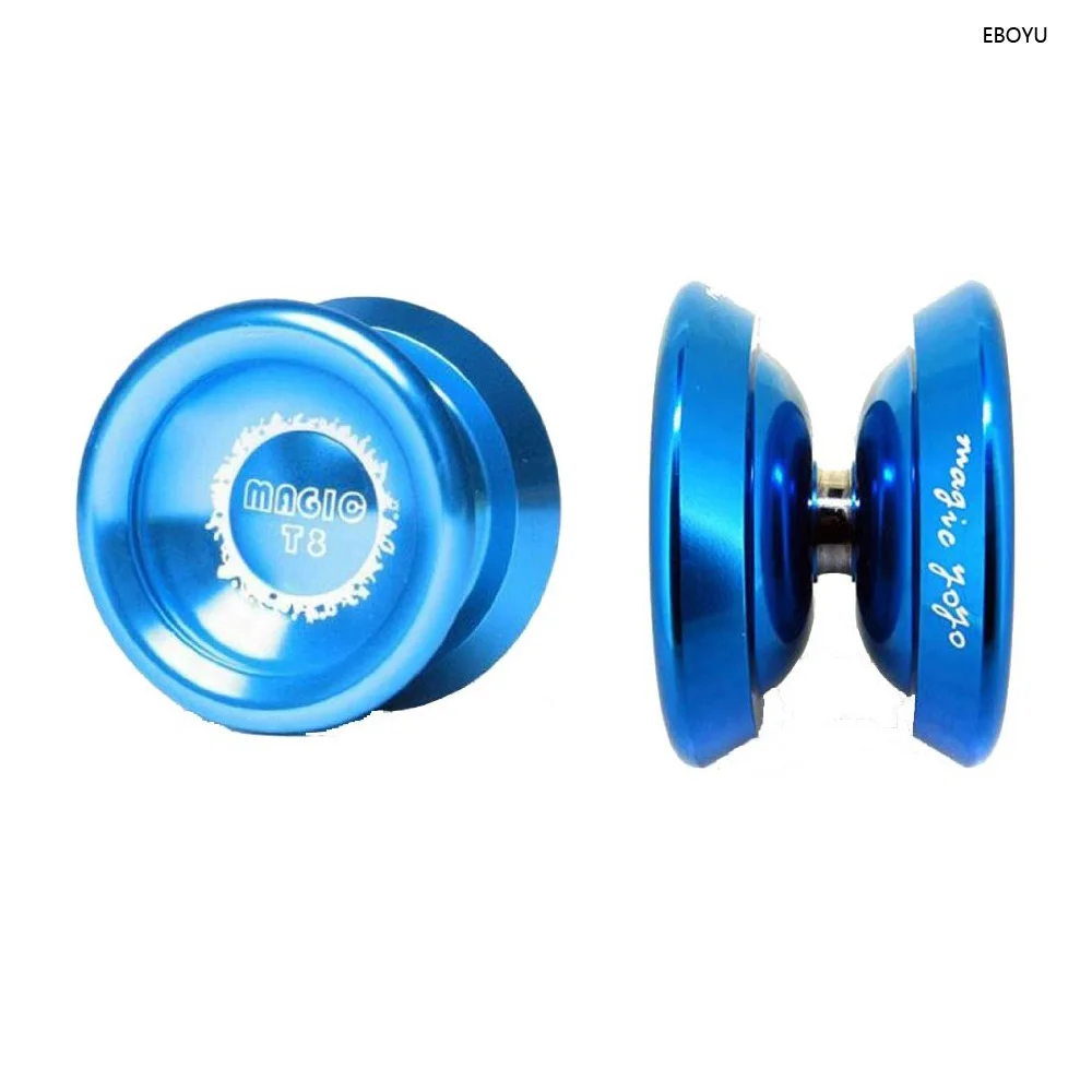 EBOYU New Blue Yoyo ball Magic YoYo T8 Shadow Aluminum Professional Yo-Yo Ball Gift Toys for Kids