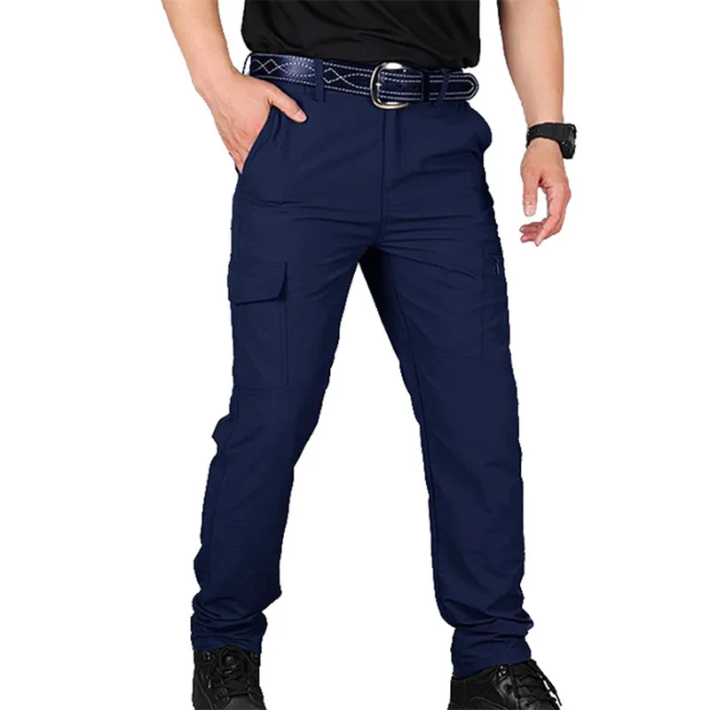 Pantalones largos ligeros informales de verano para hombre, monos de Camping de carga de secado rápido impermeables, pantalones tácticos transpirables