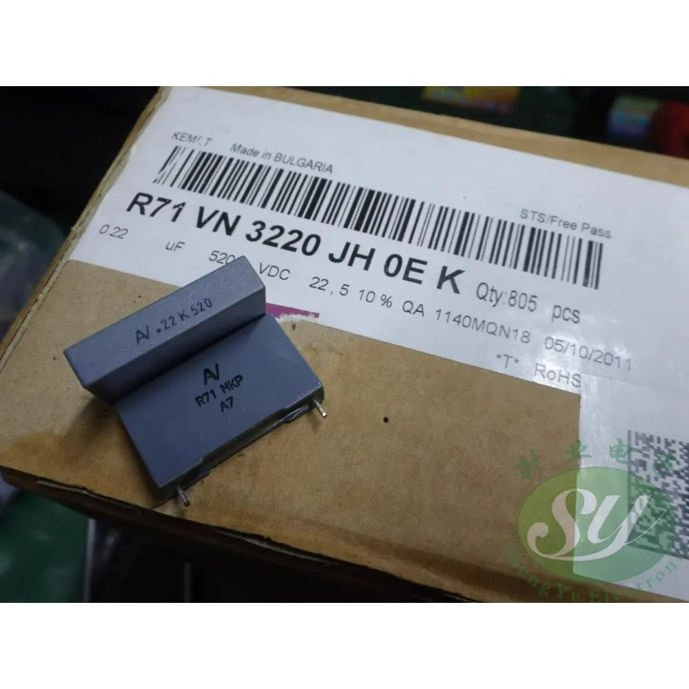 

10PCS AV R71 MKP 0.22uf/520V 220nf u22 224 Brand new 22mm film capacitor
