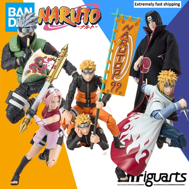 In Stock Bandai Original S.H.Figuarts SHF Minato Namikaze -NARUTOP99 Edition- Anime Action Figure Model Finishe Toy Gift for kid