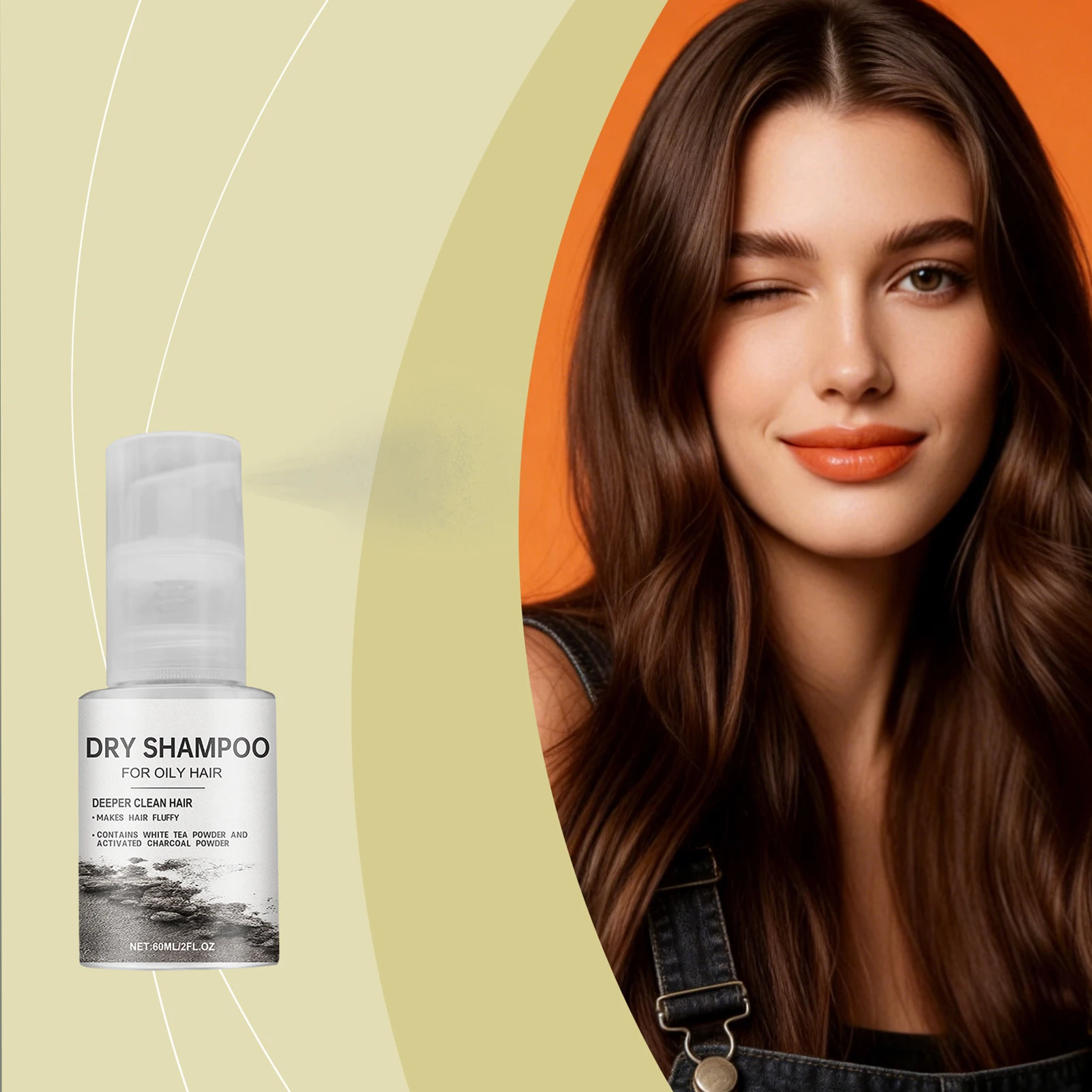 60ml Dry Shampoo Paste,Volumizing Dry Shampoo Instantly Fresh-Volumizing Hair Dry Shampoo Quick Styling Fix Spray