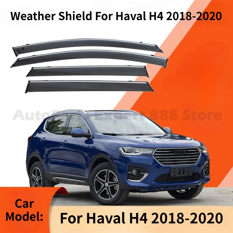 

Modification Parts Weather Shield For Haval H4 2018-2020 Window Visor Rain Guard Deflector Windshield Rain Eyebrow Awning Trim