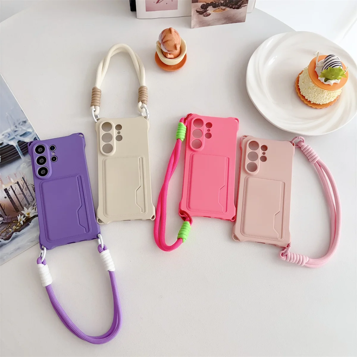 Handgelenkband Brieftasche Kartenhalter Handyhülle für Samsung Galaxy S26 S25 S24 Ultra S23 FE S22 Plus A17 A56 Silikon Schutzhülle – Detail 35