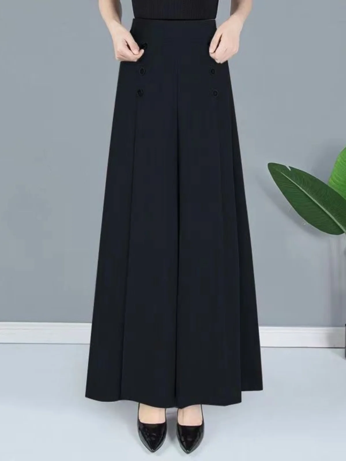 High Waist Wide Leg Pants Draped Loose Slimming Versatile Straight Cut Casual Trousers for ort Women Summer New Arrival