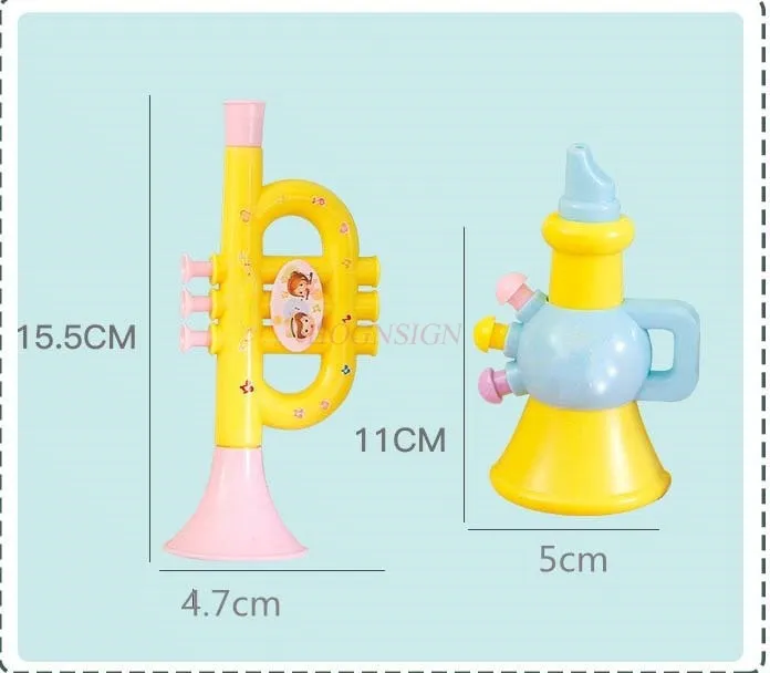 ألعاب القرن للأطفال قابلة للنفخ لرياض الأطفال تعليم الطفل التعليم في مرحلة الطفولة المبكرة صفارة القرن الصغيرة آلة موسيقية هدية