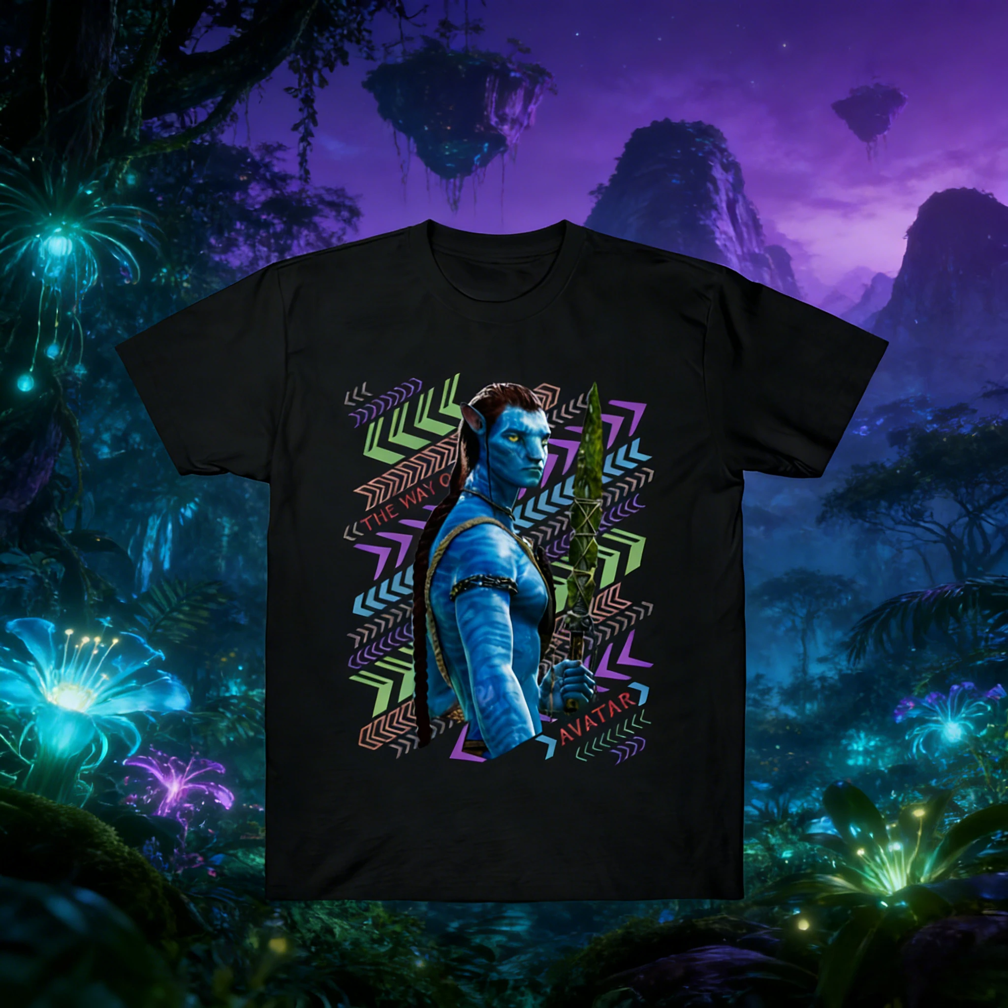 

2026 Summer Disney Avatar Fire and Ashes Print T-shirt for Both Men and Women, A 100% Pure Cotton Short-sleeved Casual Loose Top