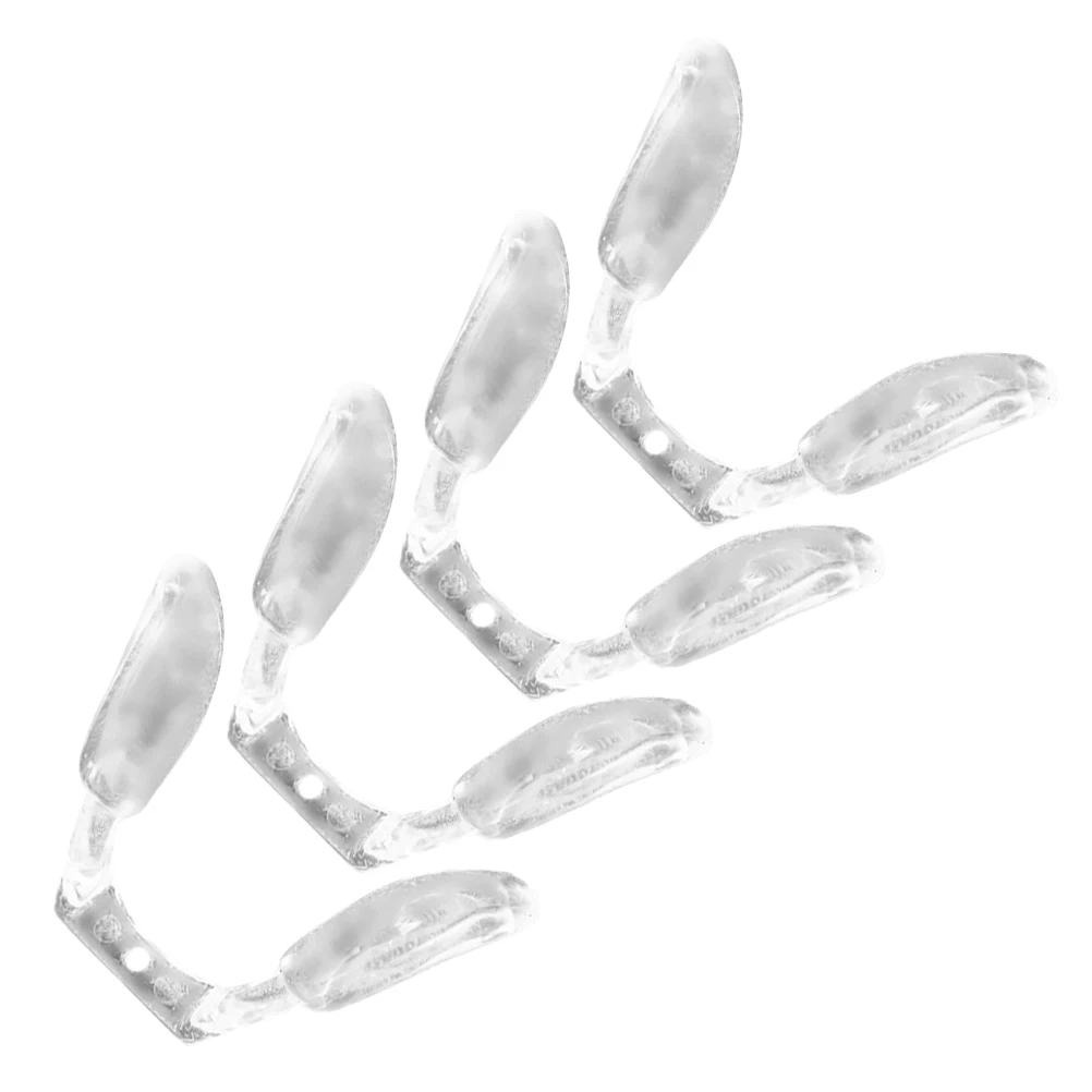 

4pcs TR90 Nose Pads Eyeglass Accessories Silica Gel Transparent Half Pack Design For Adults Kids Glasses Frame Parts