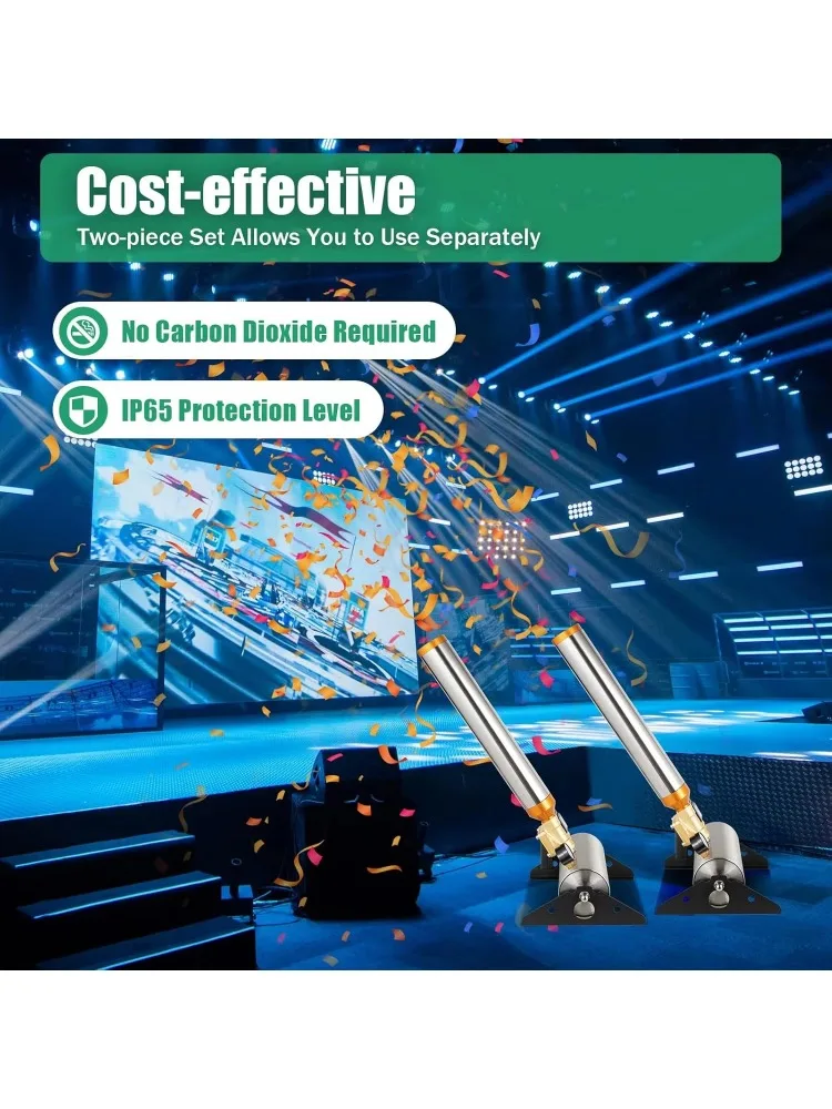 

Набор для конфетти, 150 Вт, пушка для конфетти, сценическая пушка для конфетти с дистанционным управлением, включает 2 пульта дистанционного управления, 2 шт.