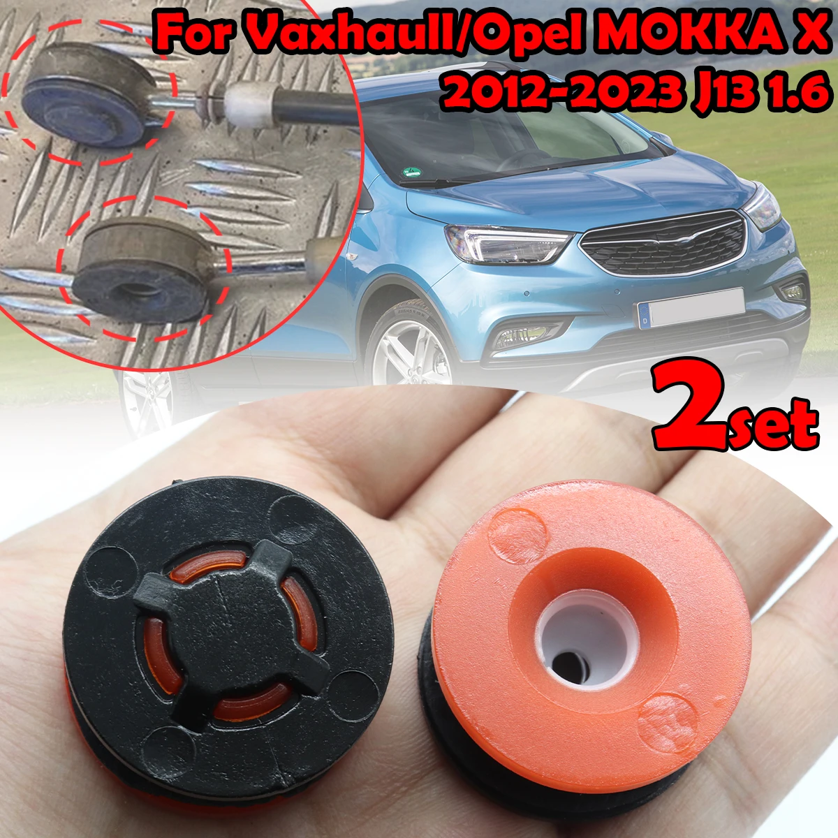 

2Kit Manual Gear Shift Cable Linkage End Rod Bush Connector For Vaxhaull/Opel MOKKA X 2012 - 2023 J13 1.6 Shifter lever Selector