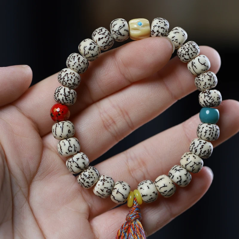 

Natural Star and Moon Bodhi Child Bracelet Single Circle Couple Bracelet High Density Old Zhuwen Play Finger Flex Plate Play