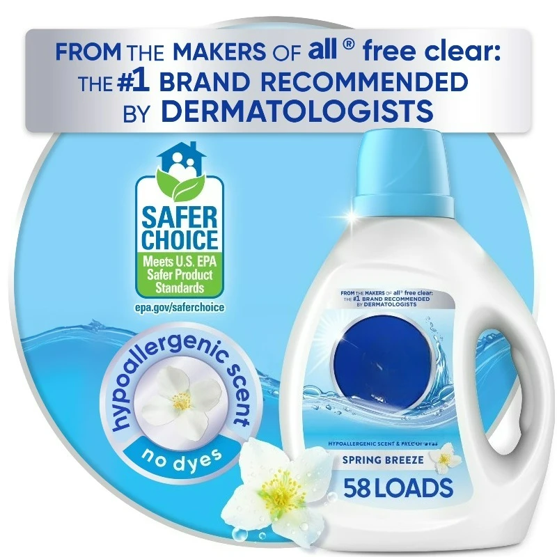 

Жидкое средство для стирки, аромат «Весенний бриз», 88 унций, 58 стирок