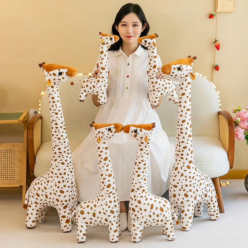 100CM New Plush Stuffed Toy Cute Giraffe Simulation Animal Doll Children\'s Cloth Doll Birthday Gift Kawaii Room Decoration