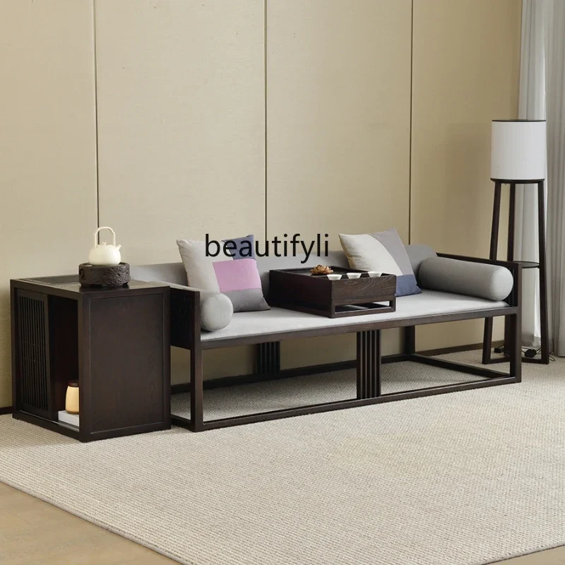 

New Chinese solid wood, Zen sofa B & B ash wood simple study bed