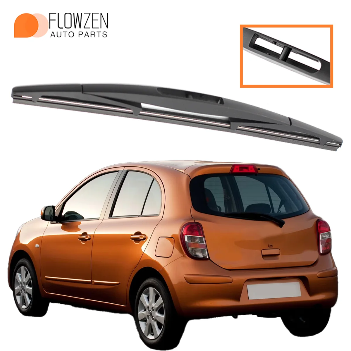 1PC Suitable For Nissan Micra March Hatchback 2010-2020 Car Parts Rear Windshield Wiper Blades Windshield Washer Accessori