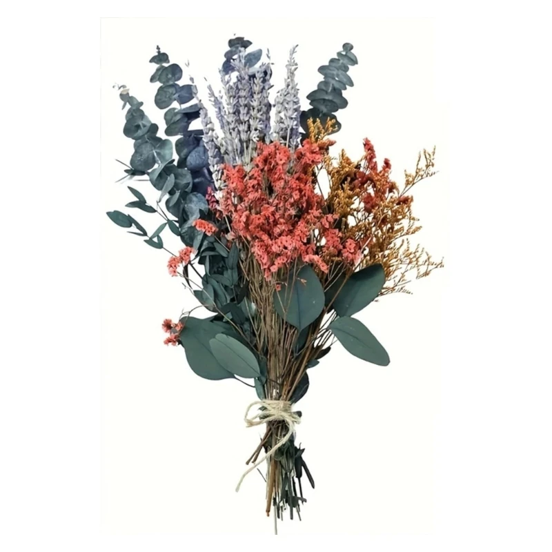 

40 Pieces Long Lasting Dried Gum Trees Stems Lavender Bouquets Natural Bathroom Wall Hanging Decors for Household high quality