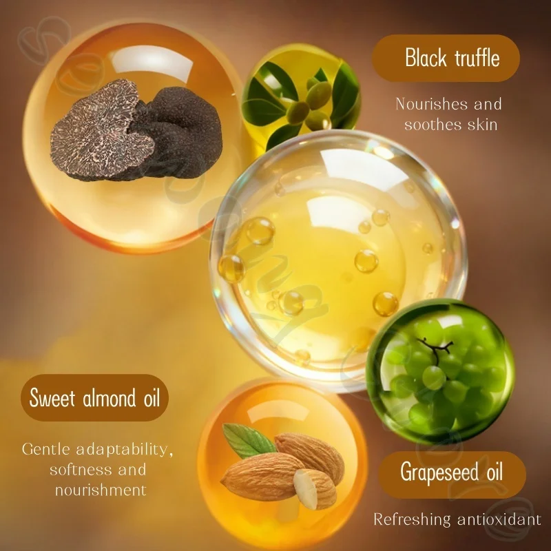 زيت الاستحمام بالكمأة السوداء 300 مل يغذي البشرة بالزيت، ويترك عطرًا، وترطيبًا يدوم طويلاً، ويزيل الزيت #3