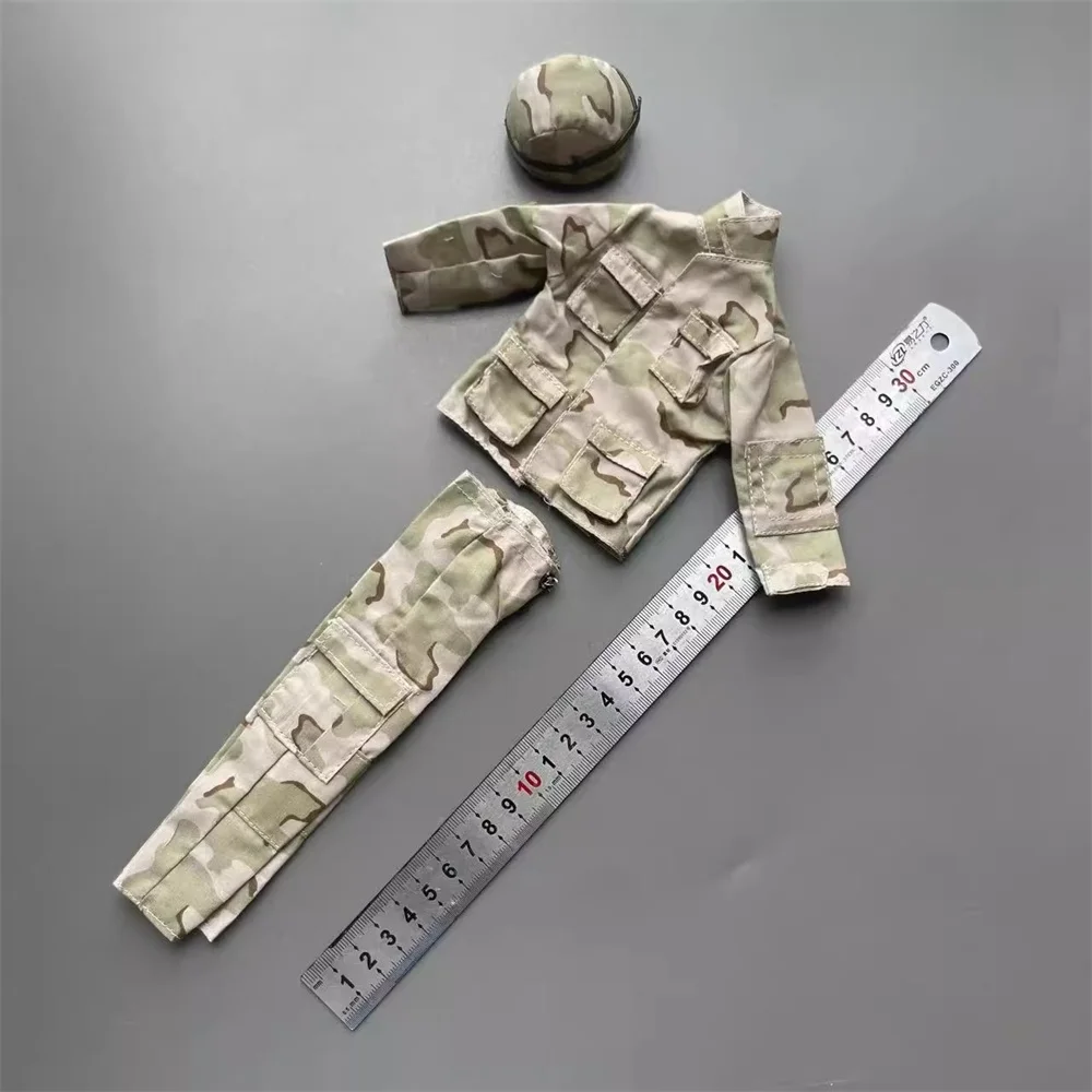 Best Sell 1/6th Modern US. Soldier Doll CAMO Uniform Coat Tops Helmet Accessories For 12" DID DAM COO HT Action Figure Collect