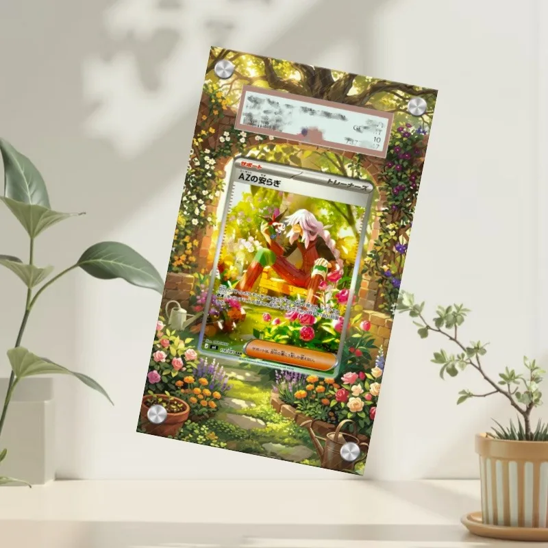 Art Display for Pokemon AZsComfort Card PTCG Keychain Anime Game Collectibles Anime Merchandise Acrylic Protective CaseToys Gift