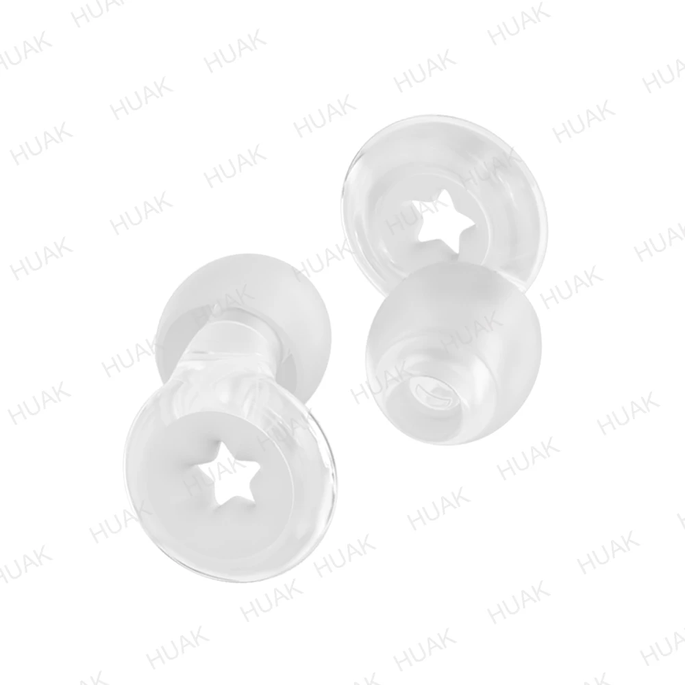 

HUAK Plus Ear Plugs + Mute for Extra Coverag- 4size Ear Tips in XS/S/M/L - High-Fidelity Reusable Concerts & Festivals
